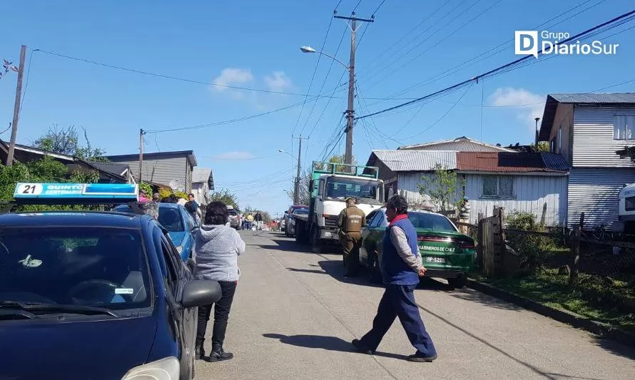 Osorno: hombre muere aplastado por pieza de camión que arreglaba