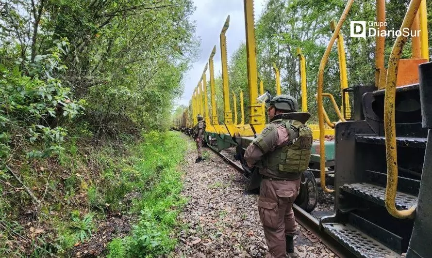 Descarrilan tren de carga en la Región de Los Ríos