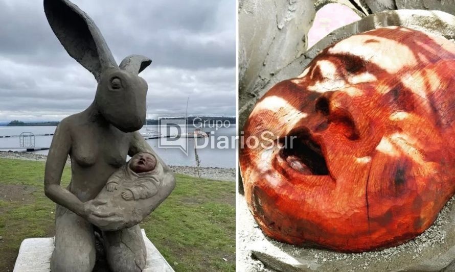 Artista de polémica escultura del conejo con guagua en brazos responde a críticas
