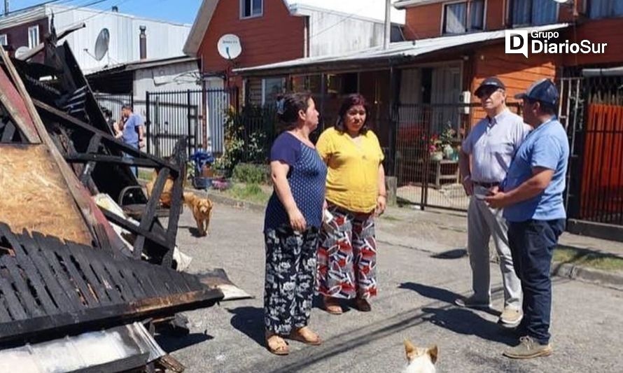 Municipio de Osorno visita a damnificados en incendio 