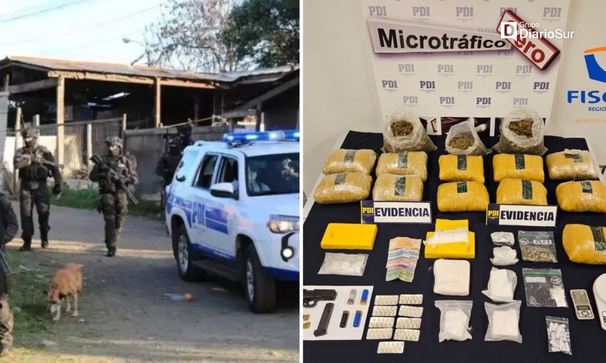 Sobre 18 kilos de droga fueron decomisados en Osorno tras allanamiento