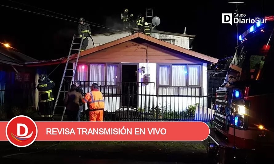 Osorno: incendio afectó entretecho de vivienda en Rahue Alto